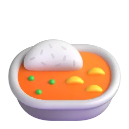 Curry rice Fluent 3D emoji