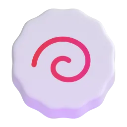 Fish Cake with Swirl Fluent 3D emoji