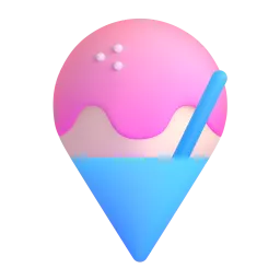 Shaved ice Fluent 3D emoji