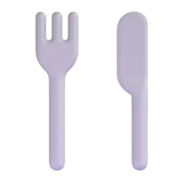 Fork and Knife Fluent 3D emoji