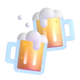 Clinking Beer Mugs Fluent 3D emoji