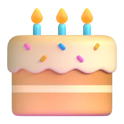 Birthday Cake Fluent 3D emoji