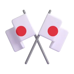 Crossed flags Fluent 3D emoji