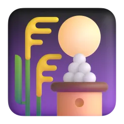 Lễ hội ngắm trăng Fluent 3D emoji