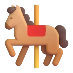 Carousel horse Fluent 3D emoji