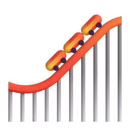 Roller coaster Fluent 3D emoji