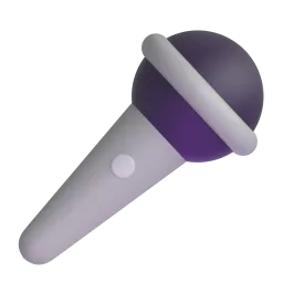 Microphone Fluent 3D emoji