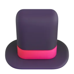 Top Hat Fluent 3D emoji