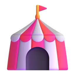 Circus tent Fluent 3D emoji