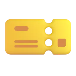 Ticket Fluent 3D emoji