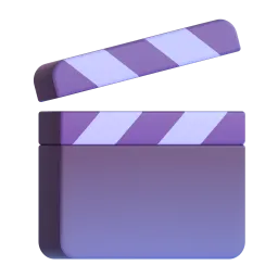 Clapper Board Fluent 3D emoji