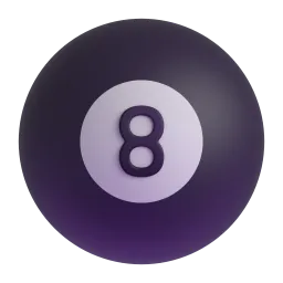 Pool 8 ball Fluent 3D emoji