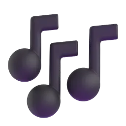 Musical Notes Fluent 3D emoji
