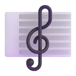 Musical Score Fluent 3D emoji
