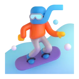 Snowboarder Fluent 3D emoji