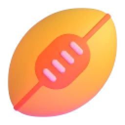 Rugby football Fluent 3D emoji