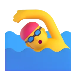 Person swimming Fluent 3D emoji
