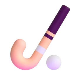 Field hockey Fluent 3D emoji
