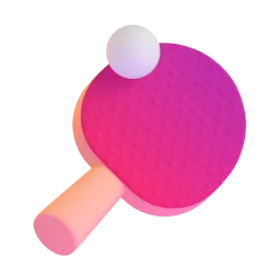 Ping pong Fluent 3D emoji