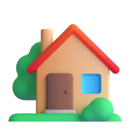 Haus mit Garten Fluent 3D emoji