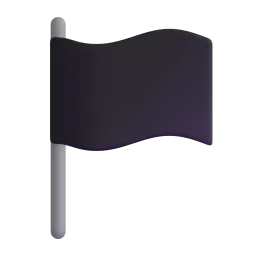 Black flag Fluent 3D emoji