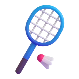 Badminton Fluent 3D emoji