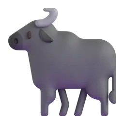 Water buffalo Fluent 3D emoji