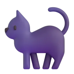 Black cat Fluent 3D emoji