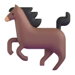 Horse Fluent 3D emoji