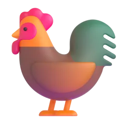 Rooster Fluent 3D emoji