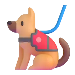 Service dog Fluent 3D emoji