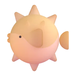 Pufferfish Fluent 3D emoji
