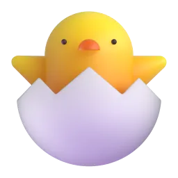 Kifaranga Anayevunja Ganda Fluent 3D emoji