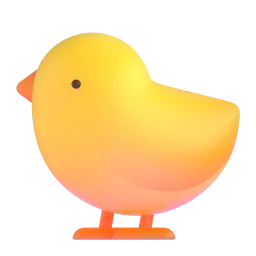 Baby chick Fluent 3D emoji