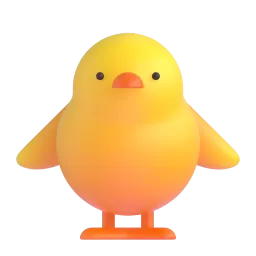 Kifaranga Mbele Fluent 3D emoji