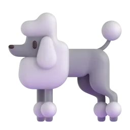 Poodle Fluent 3D emoji