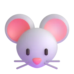 Mouse face Fluent 3D emoji
