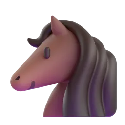Horse face Fluent 3D emoji