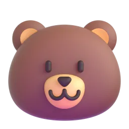 Медведь Fluent 3D emoji