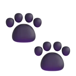 Paw Prints Fluent 3D emoji