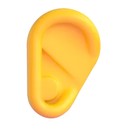 Ear Fluent 3D emoji