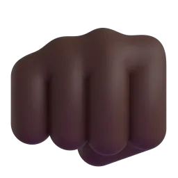 Faust nach vorne: Dunkle Hautfarbe Fluent 3D emoji