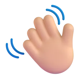 Waving Hand: Medium Skin Tone Fluent 3D emoji