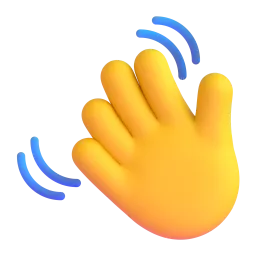 Waving Hand Fluent 3D emoji