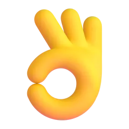 အိုကေ လက်ဟန် Fluent 3D emoji