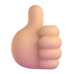 Thumbs Up: Medium Skin Tone Fluent 3D emoji
