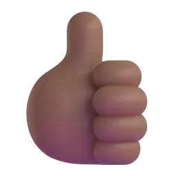 Thumbs Up: Medium-Dark Skin Tone Fluent 3D emoji