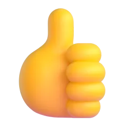 Thumbs Up Fluent 3D emoji
