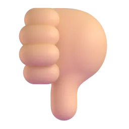 Thumbs Down: Medium Skin Tone Fluent 3D emoji