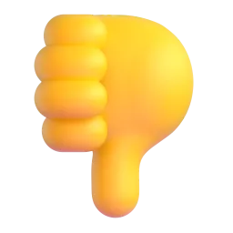 Thumbs down Fluent 3D emoji